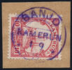 Briefmarken 1913 Kamerun Michel 22 ° Banjo Violett 11/9/13 Luxus Briefstück / 128