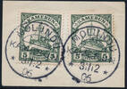 Briefmarken Kamerun 1906 Michel 21 ° Molundu 31/12/06 Briefstück Luxus Dr. Steuer VÖB / 69 -