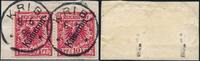 Briefmarken Kamerun Michel 3 a Paar ° Kribi 8/6/98 Briefstück Luxus Geprüft BPP / 75 -