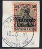Briefmarken DP Marokko Michel 41 ° Tanger b 10/5/11 Type 4 Luxus Briefstück / 92 -