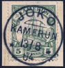 Briefmarken 1904 Kamerun Michel 8 ° Joko 13/8/04 Briefstück Luxus Dr. Steuer VÖB / 44