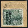 Briefmarken DP Marokko 1905 Michel 7 ° Tanger Marocco Type 3 Briefstück Arge € 80 / 70 -