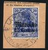 Briefmarken DP Marokko Michel 49 ° Larasch 22/2/13 Type 2 Luxus Briefstück/PA / 88 -