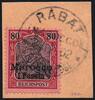 Briefmarken DP Marokko 1902 Michel 15 ° Rabat 6/12/02 Type 1 Luxus Briefstück/PA / 79 -