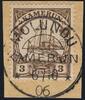 Briefmarken Kamerun 1906 Michel 7 ° Molundu 6/10/06 Luxus Briefstück / 106 -