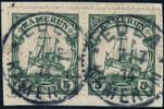 Briefmarken Kamerun Kaiseryacht Paar Briefstück Luxus ° Edea 7/7/14 / 7 -