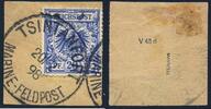 Briefmarken 1898 Kiautschou Michel V 48 d Tsintanfort MFP 20/2/98 Kabinett Briefstück / 91
