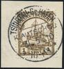 Briefmarken Kiautschou Michel 28 Briefstück 31/5/10 Tsingtau-Gr. Hafen Luxus /67 -