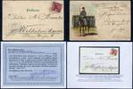 Briefmarken 1900 Kiautschou Michel 1 II b AK Militär Tsingtau Wilhelmshaven Befund BPP / 97