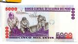 Peru 5.000 Intis 1988, Geldschein, Banknote, UNC
