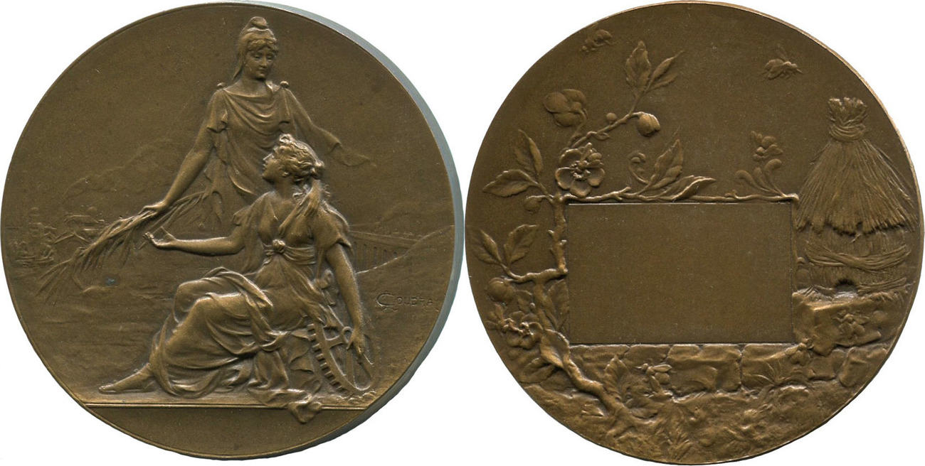 Frankreich Medaille V M A L Coudray 1864 1932 Gewerbefleiss Bienenkorb Vz St Ma Shops