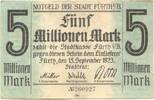 Bayern, 5 Mio. Mark Fürth - Stadt, -
