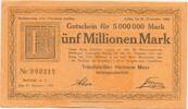 Württemberg, 5 Mio. Mark Buchau - Trikotfabriken H. Moos, -