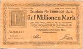 Württemberg, 5 Mio. Mark Buchau - Trikotfabrik H. Moos, -