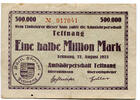 Württemberg, ½ Mio. Mark Tettnang - Amtskörperschaft, -