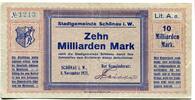 Baden, 10 Mia. Mark Schönau i. W. - Stadtgemeinde, -