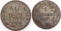 Bayern, 1 Kreuzer Ludwig I., 1825-1848, -