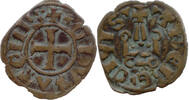Kreuzfahrerstaaten: Htm. Athen, Denier, Theben Guillaume I., 1280-1287, oder Guy II., 1287-1308, -