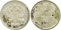 Rußland, Nikolaus II., 1894-1917, 10 Kopeken 1915 BC Rdf., Restpatina, vz-St