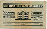 Rheinland, 500 Tsd. Mark Düsseldorf - Stadt, -