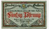 Rheinland, 50 Pf Geldern - Kreis, -