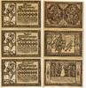 1 Mio., 10 Mio., 100 Mio. Ruhrtaler (1923), Ruhrgebiet, Ruhrkampf: Propaganda-Scheine gegen die Ruhrgebietsbesetzung, 1x vz-UNC), 1x UNC-, 1x UNC