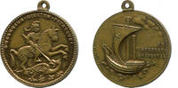 Medaille Georg: Drachenstich/See Genezareth, -