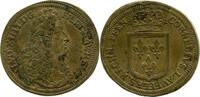 Rechenpfennig  Nürnberg, Cornelius Lauffer (Meister 1658, gest. 1711): Ludwig XIV., ss