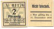 Württemberg, 2 Pf Geislingen an der Steige - Württembergische Metallwarenfabrik (WMF), -