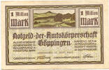 Württemberg, 1 Mio. Mark Göppingen - Amtskörperschaft, -