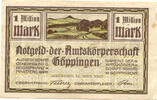 Württemberg, 1 Mio. Mark Göppingen - Amtskörperschaft, -