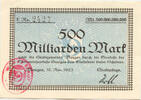 Württemberg, 500 Mrd. Mark Mengen - Stadtgemeinde, -
