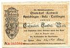 Württemberg, 100 Tsd. Mark Oberndorf, Rottweil, Spaichingen, Sulz, Tuttlingen, Amtskörperschaften, -