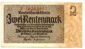 Drittes Reich, 2 Rentenmark 30.1.1937, ss-vz 3,00 EUR  zzgl. 6,00 EUR Versand