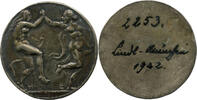 München, Einseitige Gußmedaille v. Hans Lindl Zwei tanzende Frauenakte (Bacchantinnen), -