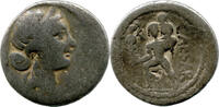 Römische Republik, C. Julius Caesar, 100-44 vor: Aeneas, Denar, afrikanische Mzst. 47/46 v., s+/s