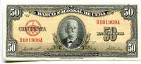 Kuba, 50 Pesos Geldschein, Banknote, -