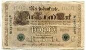 Kaiserreich, 1 Tsd. Mark Geldschein, Banknote, -