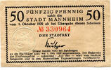 Baden, 50 Pf Mannheim - Stadt, -