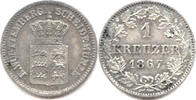 Württemberg, 1 Kreuzer Karl, 1864-1891, -