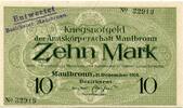 Württemberg, 10 Mark Maulbronn - Amtskörperschaft, -