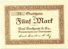 Württemberg, 5 Mark Unterhausen - Baumwollspinnerei Burckhardt, -