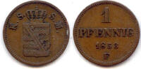 Sachsen, Pfennig Friedrich August II., 1836-1854, -
