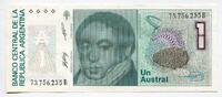Argentinien, 1 Austral Geldschein, Banknote, -