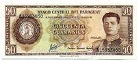 Paraguay, 50 Guaranies (1963), Geldschein, Banknote, UNC 4,00 EUR  zzgl. 6,00 EUR Versand