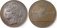 Frankreich - Paris, Versilberte Æ-Medaille von Alphée Dubois/Oudiné Exposition Universelle, -