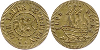 Nürnberg, Rechenpfennig/Spielmarke, Lauer, Ludwig Christian (Meister 1842, gest. 1873): Sonne, Mond//Schiff
