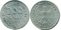 Deutsches Reich - Weimarer Republik, 200 Mark 1923 A ss 1,00 EUR  zzgl. 6,00 EUR Versand