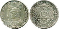 Preußen, 2 Mark Wilhelm II., 1888-1918: 200 Jahre Kgr. Preußen, -