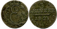 Sachsen-Coburg-Saalfeld, 3 Kreuzer 1825 S, Ernst, 1806-1826, ss 28,00 EUR  zzgl. 6,00 EUR Versand